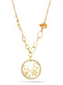 Gold-Tone Metal Flower Pendant Necklace