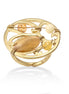 Gold-Tone Metal Beads Adjustable Ring
