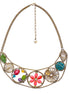 Gold-Tone Metal Multicolor Necklace