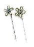 Silver-Tone Metal 2 Bobby Pin Hair Clip Measures 2Cm/20Mm. Bobby Pins Measure 5.5Cm/55Mm In Length.