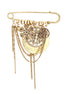 Gold-Tone Metal Charms Brooches