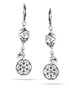 Silver-Tone Metal Heart Filigree Charm Earrings