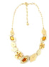Gold-Tone Metal Citrine Crystal Necklace
