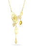 Gold-Tone Metal Citrine Crystal Necklace