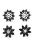 Black And White Crystal Set Of 2 Earrings