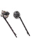 Black Crystal Hair Clip
