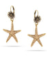 Gold-Tone Metal Star Fish Drop Earrings