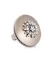Mix Tone Metal White Crystal Adjustable To Fit Most Sizes Rings