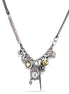 Hematite-Rhodium-Tone Metal Charmnecklace