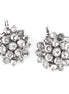 Silver-Tone Metal Crystal Earrings