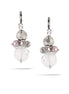 Silver-Tone Metal Hematite Crystal Drop Earrings