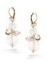 Gold-Tone Metal Light Blue Crystal Earrings