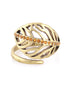 God-Tone Metal Leaf Crystal Adjustable Ring