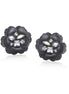 Black Flower Crystal Earrings