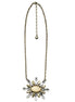 Burnished Gold And Jewel Encrusted Daisy Necklace A Simple But Elegant Piece That Will Add Sparkle To Any Outfit