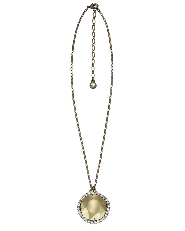 Burnished Gold And Jewel Encrusted Daisy Necklace A Simple But Elegant Piece That Will Add Sparkle To Any Outfit