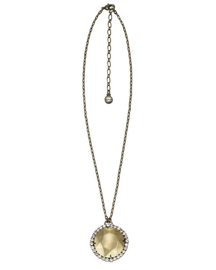 Burnished Gold And Jewel Encrusted Daisy Necklace A Simple But Elegant Piece That Will Add Sparkle To Any Outfit