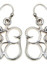 Silver-Tone Metal Religious Charm Earrings
