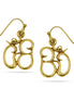 Gold-Tone Metal Religious Charm Drop Earrings