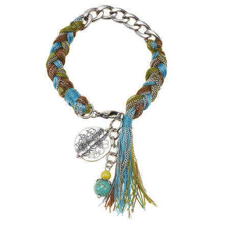 Silver-Tone,Metal,Multi,Color,Braclets