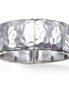Silver-Tone Metal Hammered Stretch Bracelets