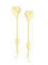 Gold-Tone Metal Heart Tassel Earrings