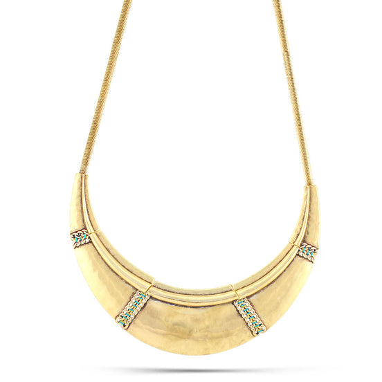 Gold-Tone Metal Greennecklace