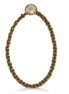 Gold-Tone Metal Leather  Necklace