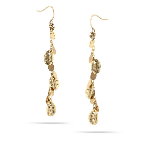 Gold-Tone Metal Drop Earrings
