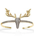 Gold-Tone Metal Deer Head Crystal Bangle