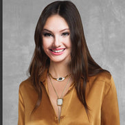 GOLD RECTANGULAR PAVE CRYSTAL PENDANT NECKLACE #12504NK-G (FD13)