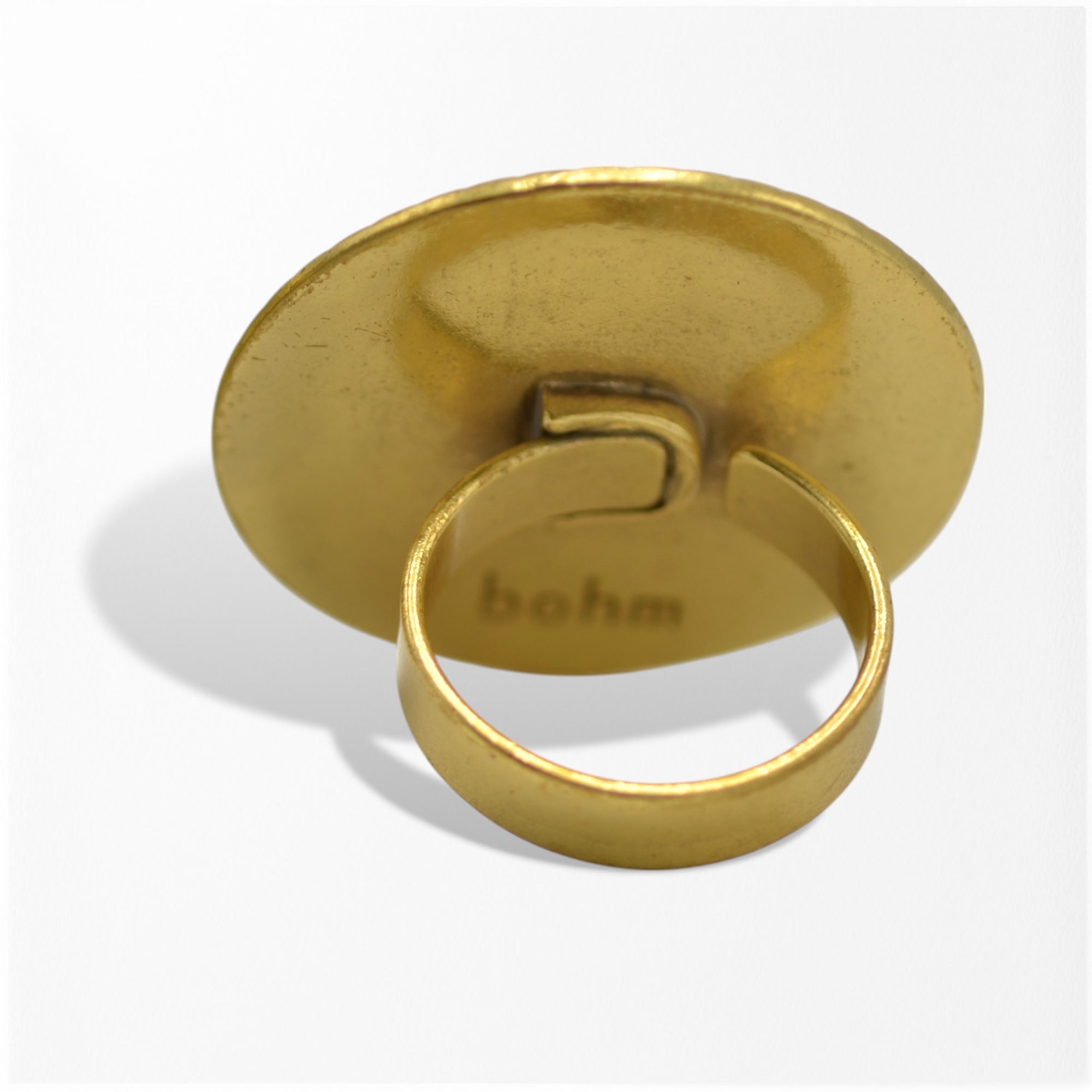 Antique Gold and Green Round faceted Adjustable Rings #195TL5101 (2C1)