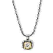 Two-Tone Crystal Square Pendant Box Chain Necklace #23171EH Explore More Colors 🔴 🟠 🔵 🟣 ⚪ ⚫23171EH