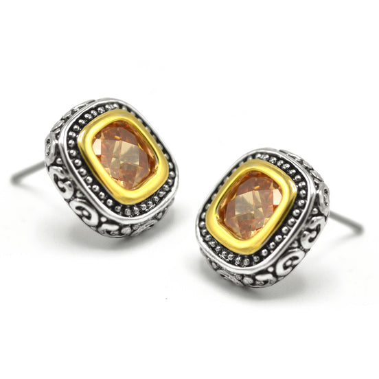 Two-Tone Cryl Sqr Earrings #23171ER Explore More Colors 🔴 🟠 🔵 🟣 ⚪ ⚫