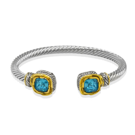 Two-Tone Bracelet with Striking  Crystal#23172BR Explore More Colors 🔴 🟠 🔵 🟣 ⚪ ⚫ (JF1 TO JF6)