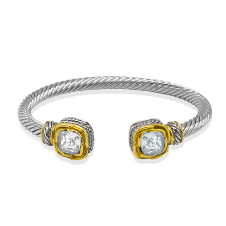 Two-Tone Bracelet with Striking  Crystal#23172BR Explore More Colors 🔴 🟠 🔵 🟣 ⚪ ⚫ (JF1 TO JF6)