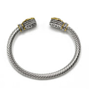 Two-Tone Bracelet with Striking  Crystal#23172BR Explore More Colors 🔴 🟠 🔵 🟣 ⚪ ⚫ (JF1 TO JF6)