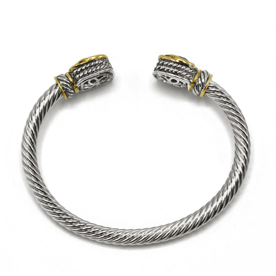 Two-Tone Bracelet with Striking  Crystal#23172BR Explore More Colors 🔴 🟠 🔵 🟣 ⚪ ⚫ (JF1 TO JF6)