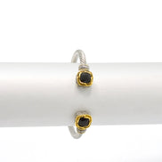 Two-Tone Bracelet with Striking  Crystal#23172BR Explore More Colors 🔴 🟠 🔵 🟣 ⚪ ⚫ (JF1 TO JF6)