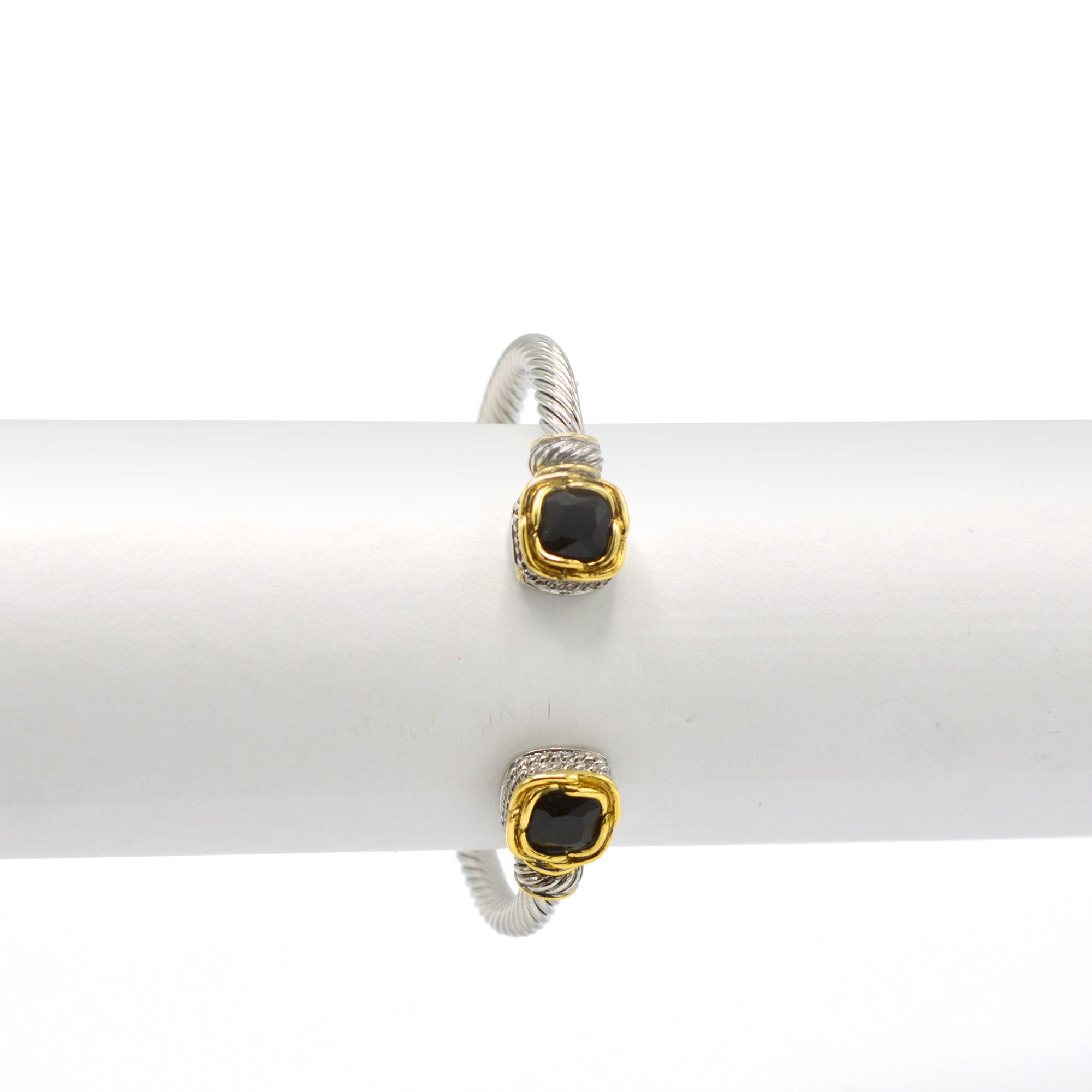 Two-Tone Bracelet with Striking  Crystal#23172BR Explore More Colors 🔴 🟠 🔵 🟣 ⚪ ⚫ (JF1 TO JF6)