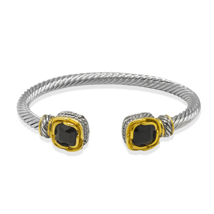 Two-Tone Bracelet with Striking  Crystal#23172BR Explore More Colors 🔴 🟠 🔵 🟣 ⚪ ⚫ (JF1 TO JF6)