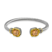 Two-Tone Bracelet with Striking  Crystal#23172BR Explore More Colors 🔴 🟠 🔵 🟣 ⚪ ⚫ (JF1 TO JF6)