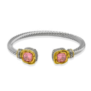 Two-Tone Bracelet with Striking  Crystal#23172BR Explore More Colors 🔴 🟠 🔵 🟣 ⚪ ⚫ (JF1 TO JF6)