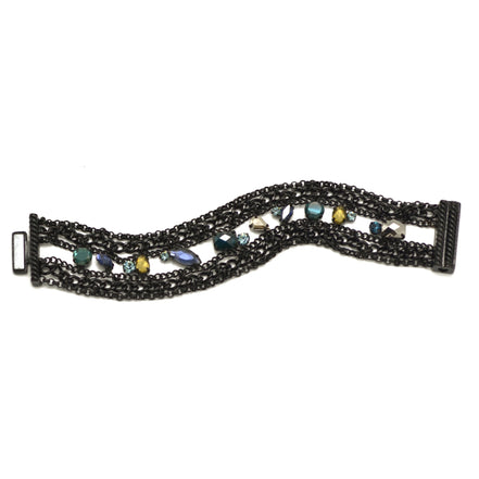 Blue Crystal Wrap Around Bracelet #256BL2201 (1E21)