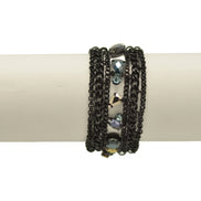 Blue Crystal Wrap Around Bracelet #256BL2201 (1E21)