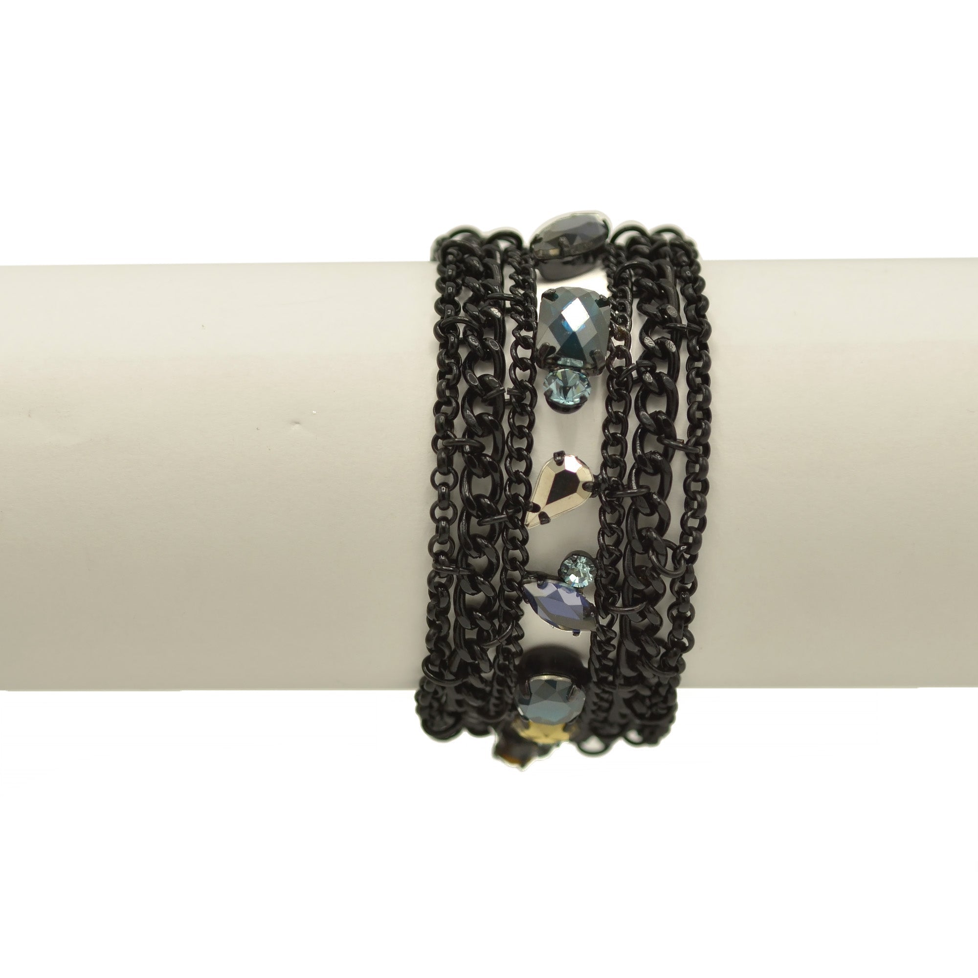 Blue Crystal Wrap Around Bracelet #256BL2201 (1E21)