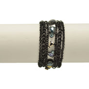 Blue Crystal Wrap Around Bracelet #256BL2201 (1E21)