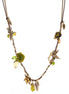 OLIVE GREEN CHARM  NECKLACES #216GN1201 (1E6)