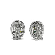 TWO TONE MULTI COLOR CRYSTAL POST EARRINGS #34176ER-MT