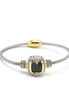 TWO TONE BLACK CRYSTAL CLASSIC CABLE BRACELET # 42269BR-TJT  (FF27)